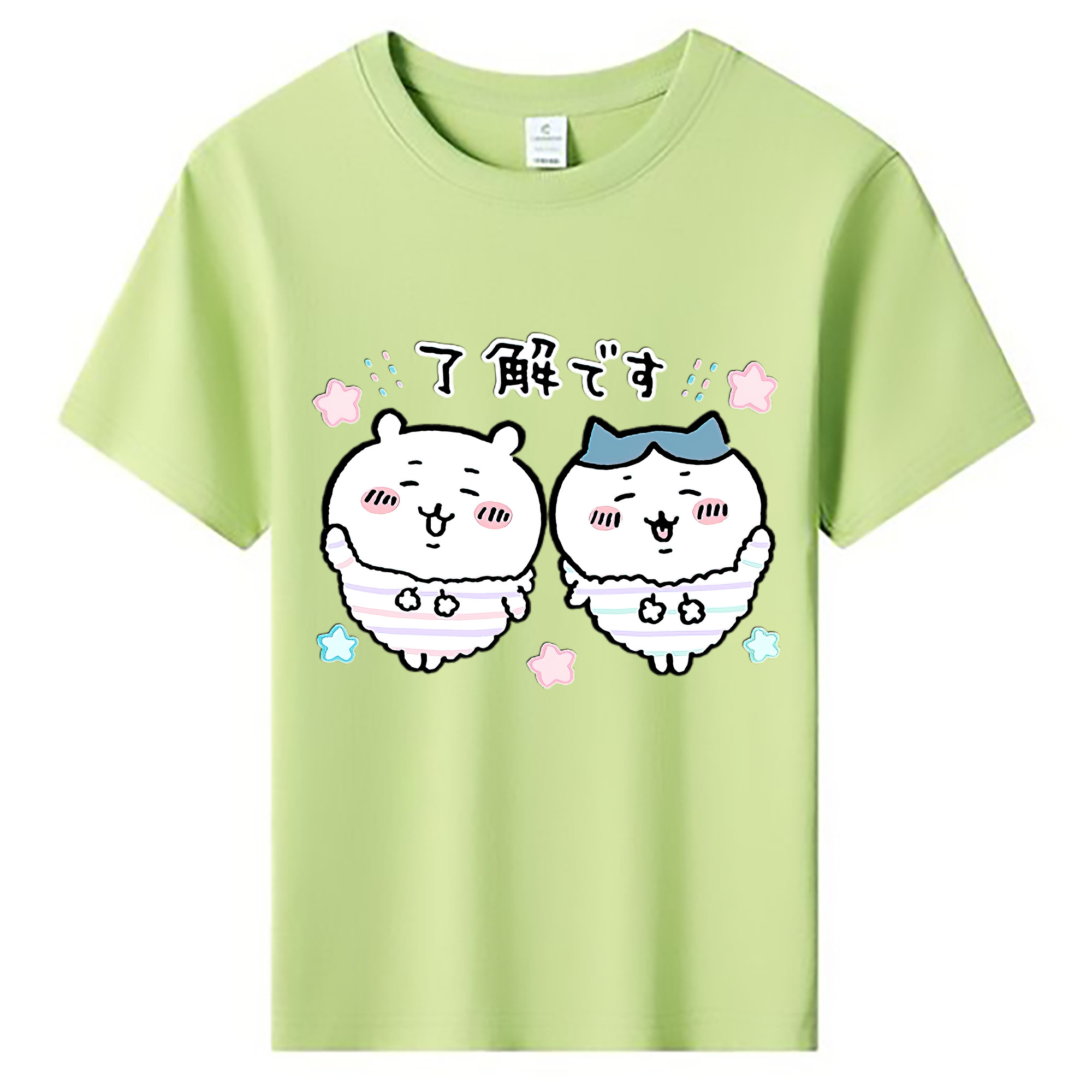 （画像用） ちいかわ ハチワレ Chii-kawa hachiware 綿100％キッズTシャツ（フロントプリント）